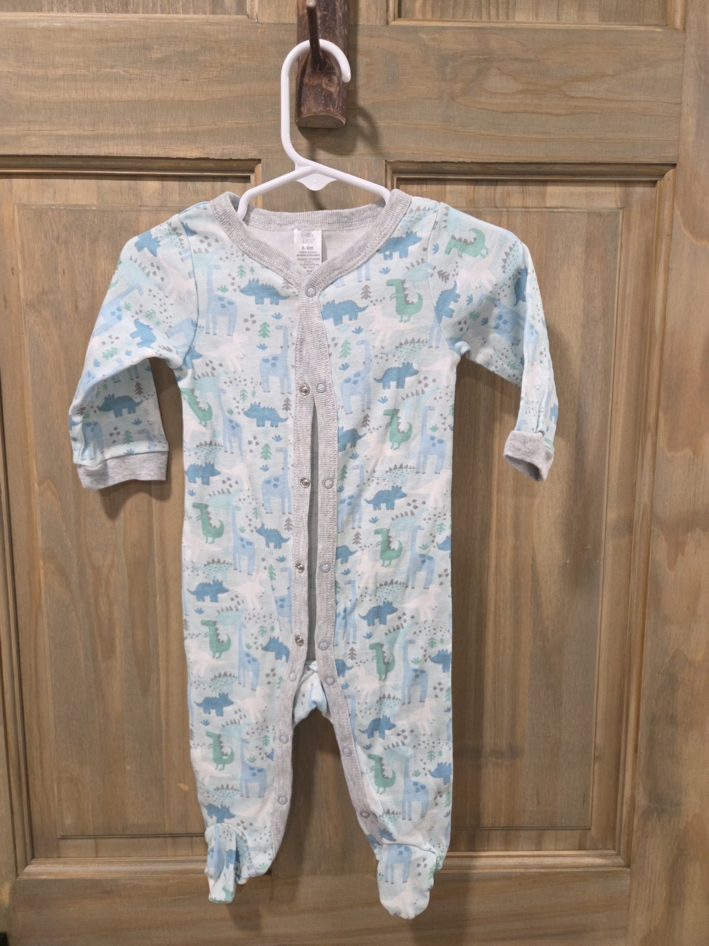 **BUNDLE & SAVE** Baby One-Piece with Blue & Green Dino Print